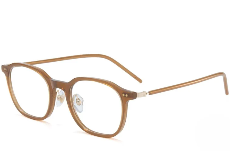 Lunettes rectangulaires marron TR90 #BS1025-0048