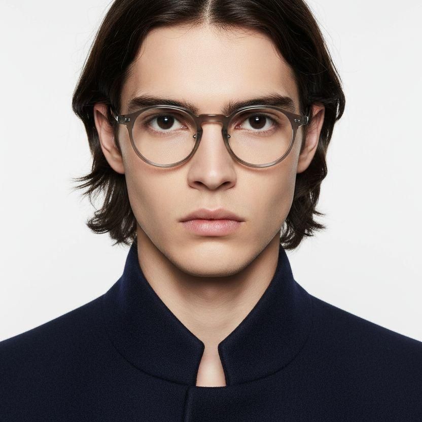 Round Green TR90 Glasses #BS1025-0057