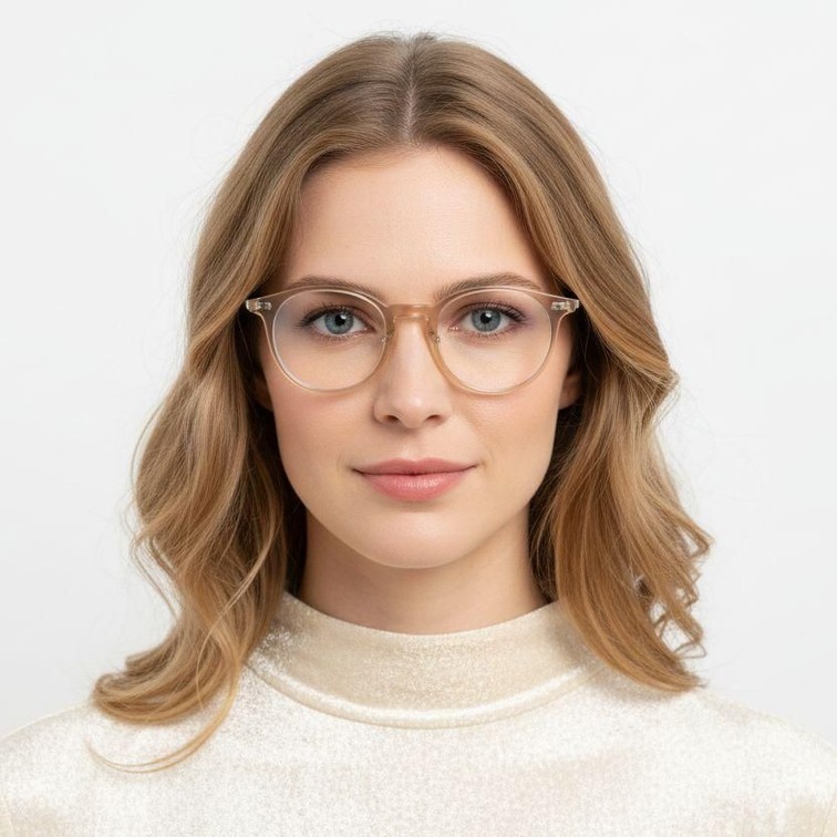 Oval Brown TR90 Glasses #BS1025-0070