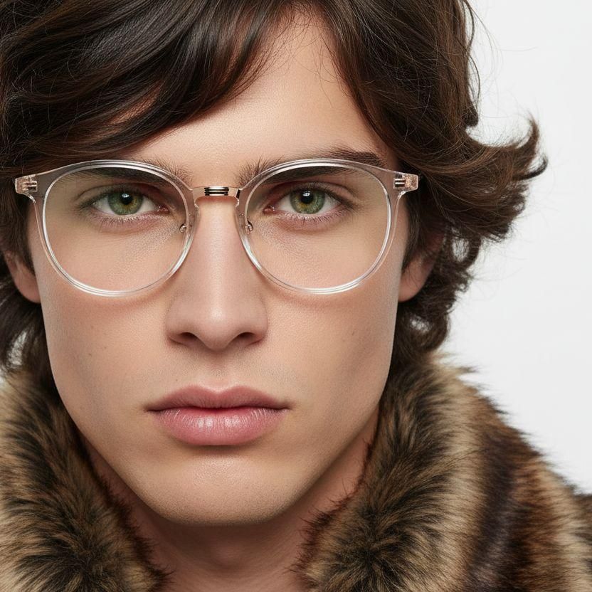 Rectangular Transparent TR90 Glasses #BS1025-0073