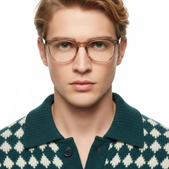 Rechteckige braune TR90-Brille #BS1025-0081