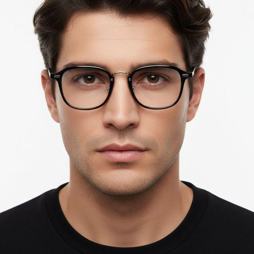 Rectangular Black TR90 Glasses #BS1025-0089