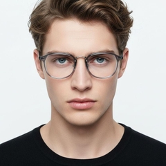 Rectangular Grey TR90 Glasses #BS1025-0091