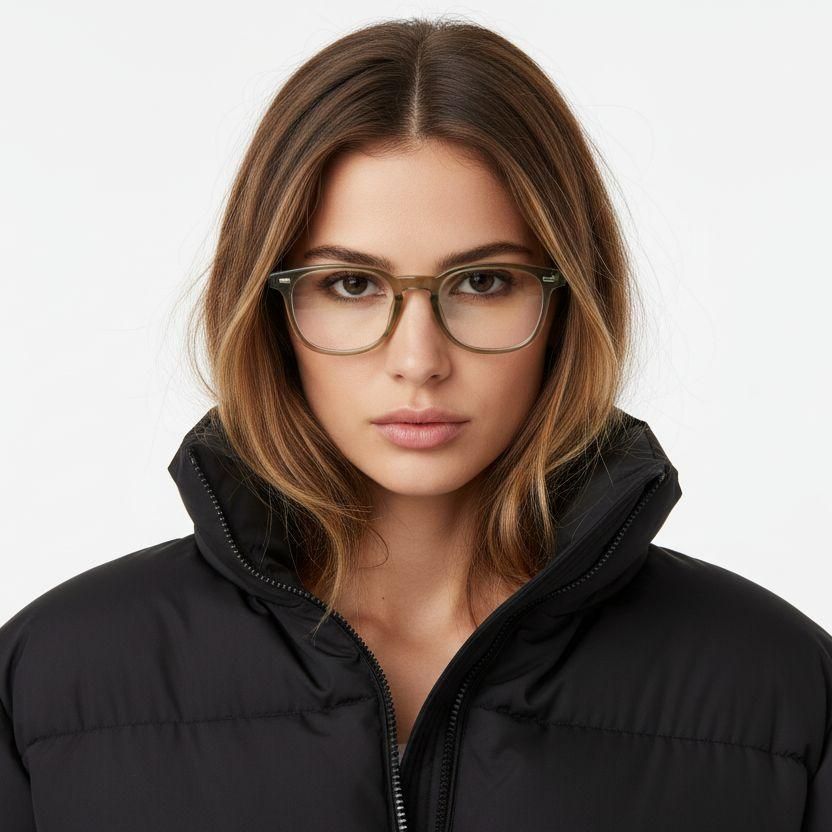 Gafas rectangulares TR90 verdes #BS1025-0103