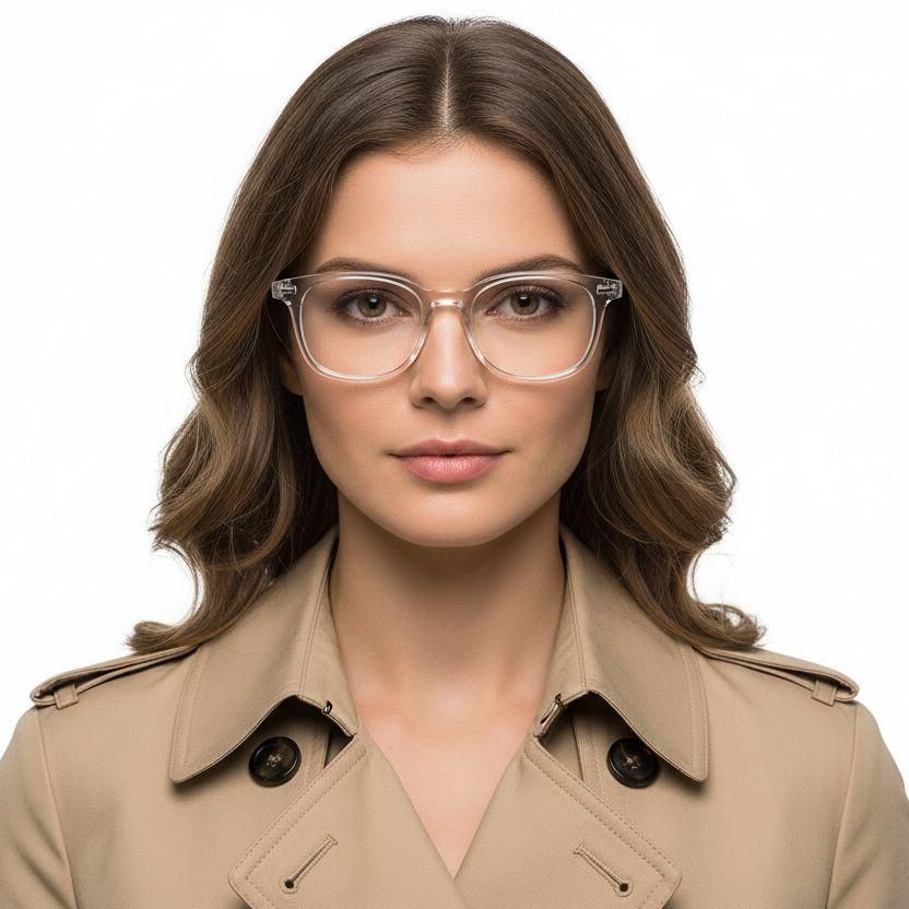 Rectangular Transparent TR90 Glasses #BS1025-0122