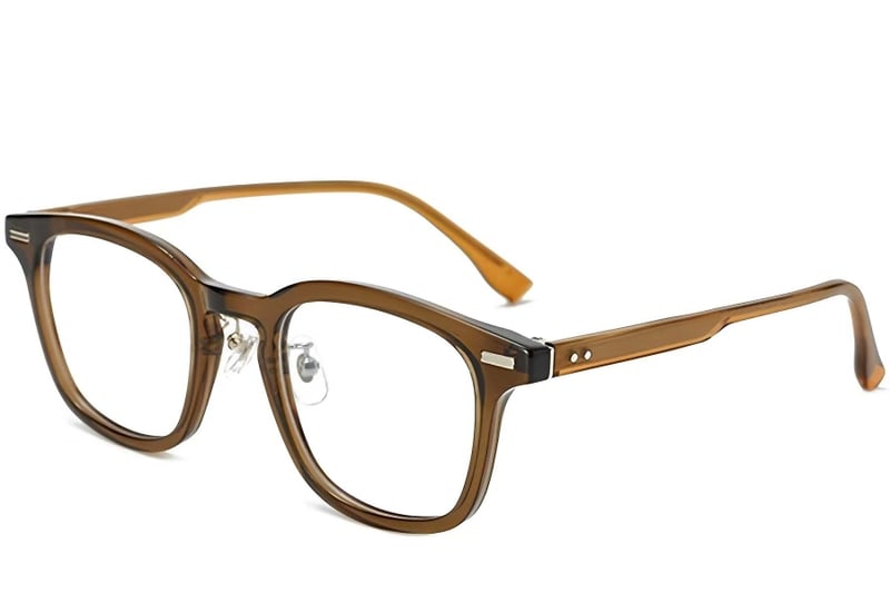 Rectangular Brown TR90 Glasses #BS1025-0124