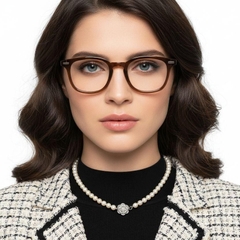 Gafas rectangulares TR90 marrones #BS1025-0124