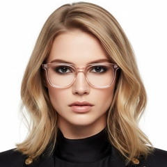 Rectangular Pink TR90 Glasses #BS1025-0166