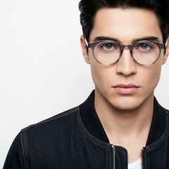 Oval Grey TR90 Glasses #BS1025-0169