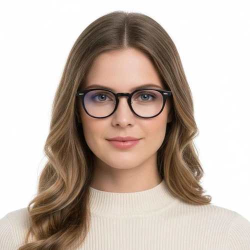 Gafas ovaladas negras TR90 #BS1025-0173