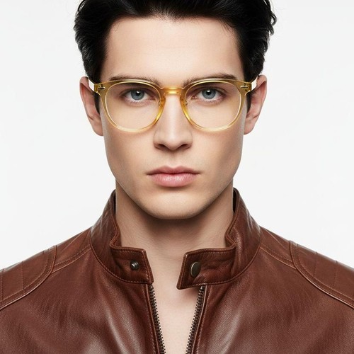 Oval Yellow TR90 Glasses #BS1025-0178