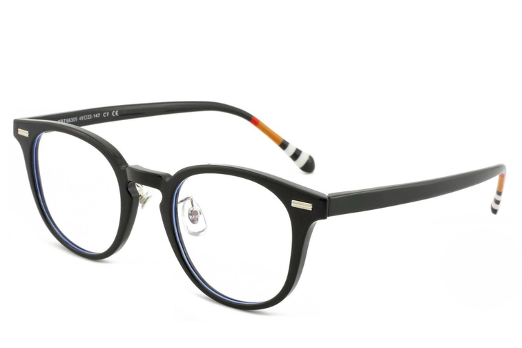 Oval Black TR90 Glasses #BS1025-0179