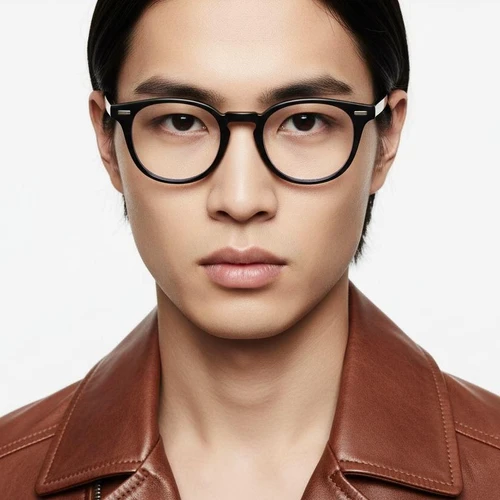 Gafas ovaladas negras TR90 #BS1025-0179