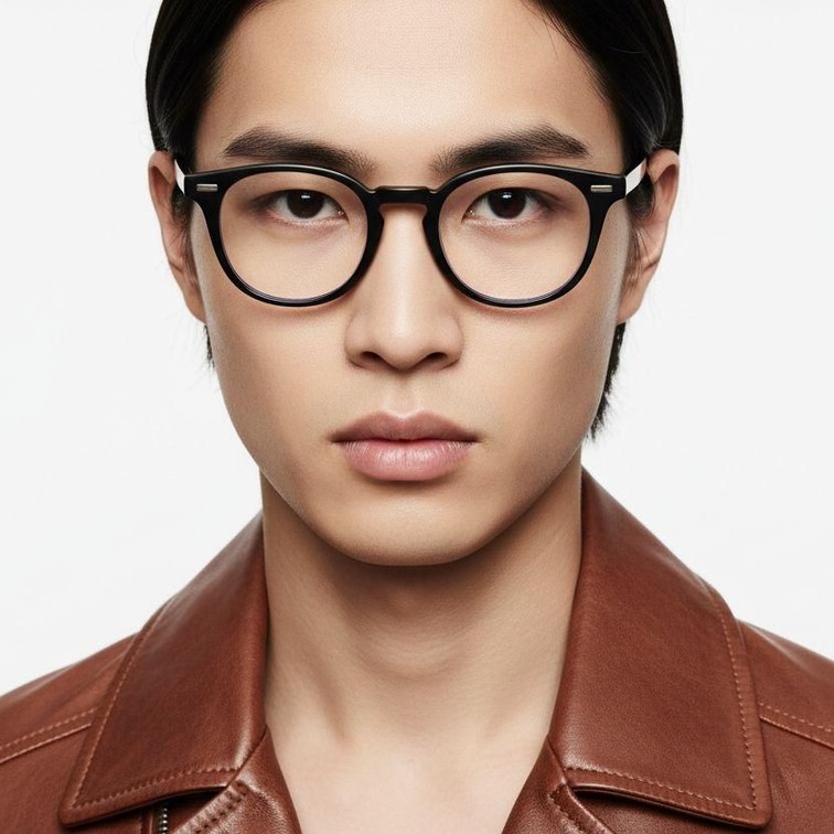 Oval Black TR90 Glasses #BS1025-0179