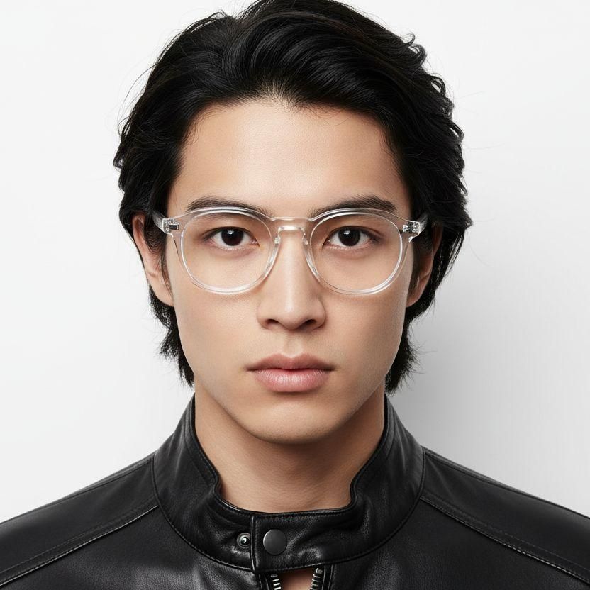 Rectangular Transparent TR90 Glasses #BS1025-0186