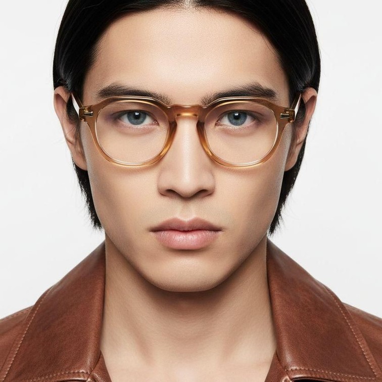 Rectangular Brown TR90 Glasses #BS1025-0190