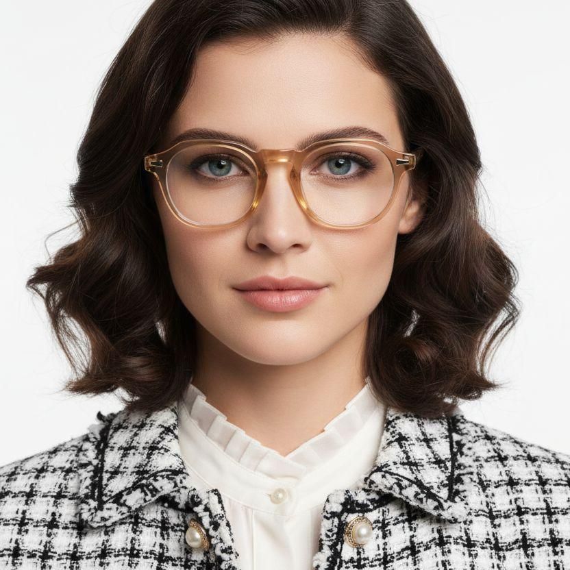 Rectangular Brown TR90 Glasses #BS1025-0190