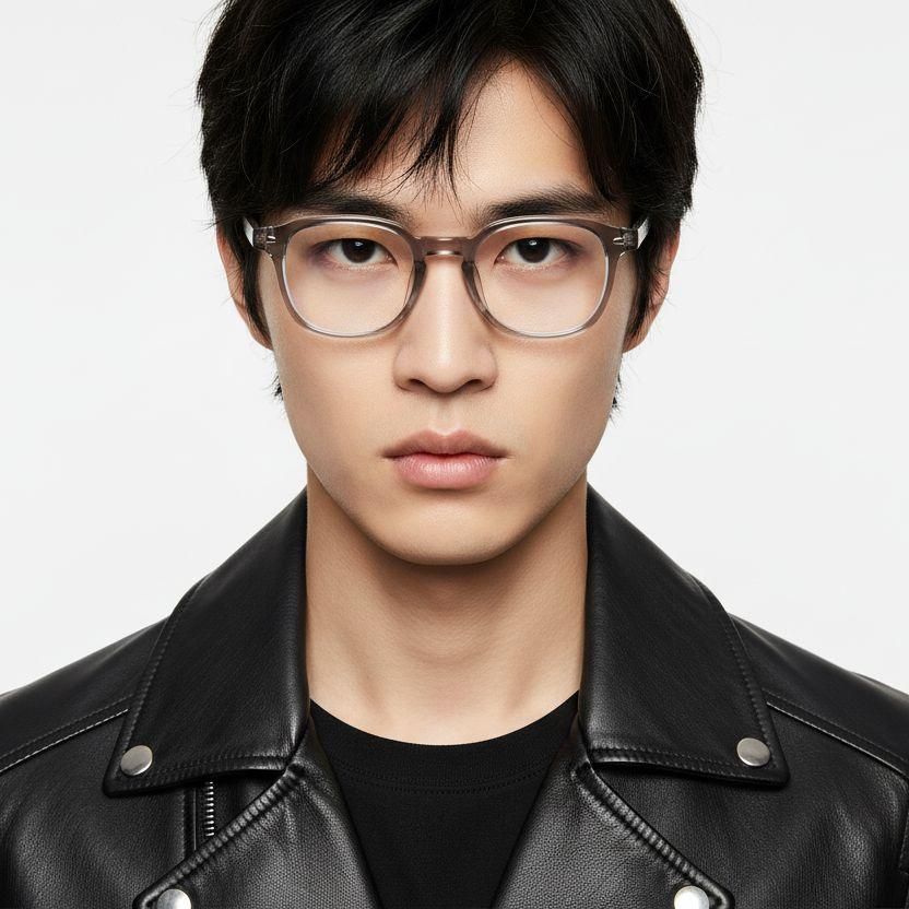 Gafas rectangulares grises TR90 #BS1025-0199