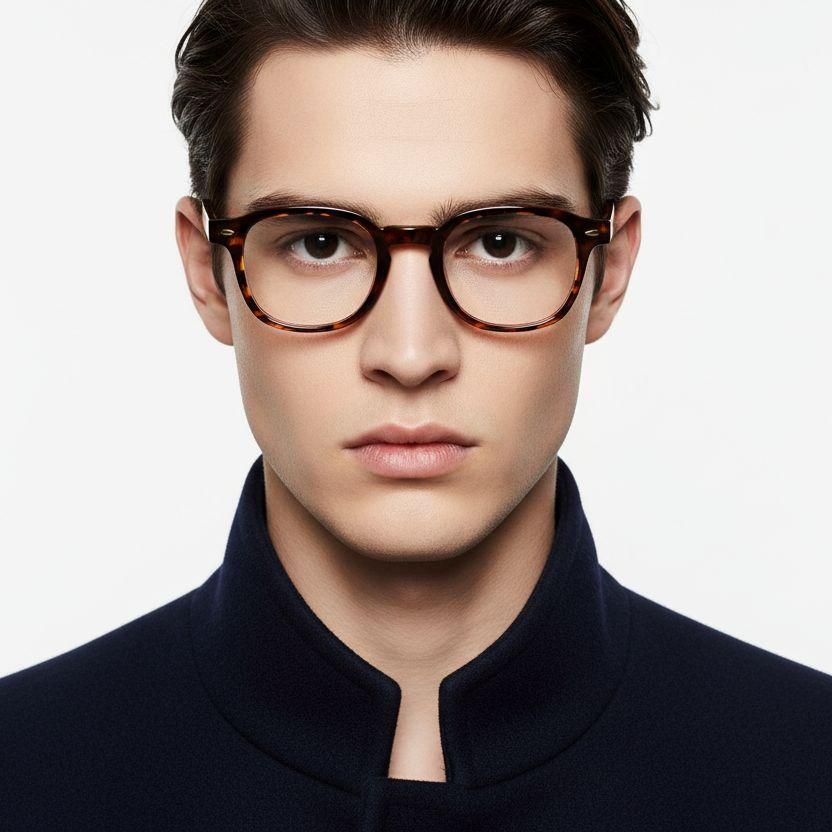 Gafas rectangulares de carey TR90 #BS1025-0203