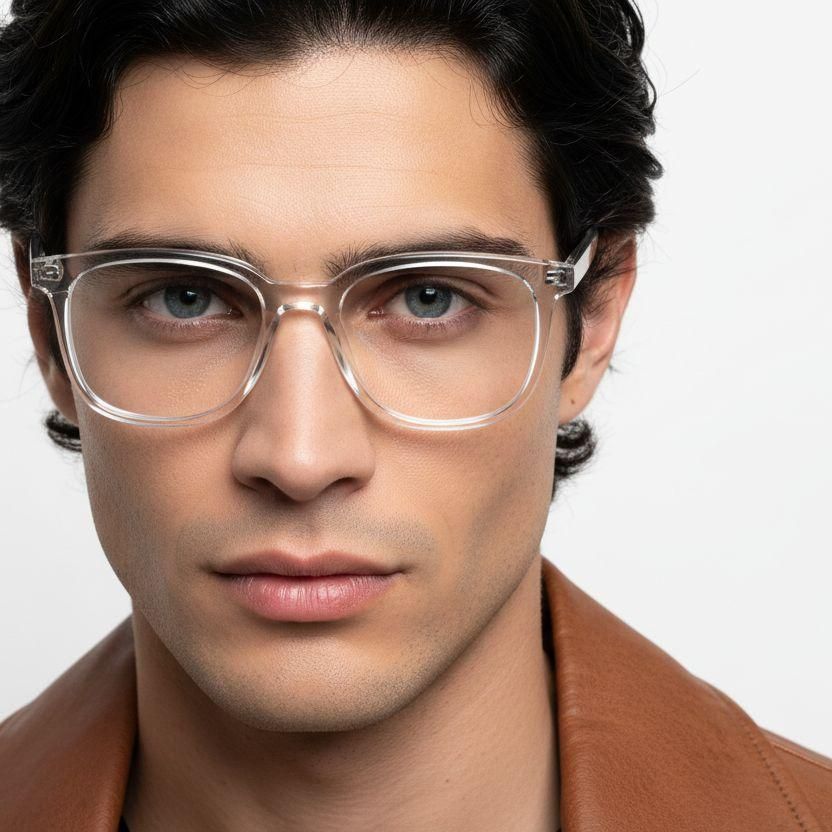 Rectangular Transparent TR90 Glasses #BS1025-0210