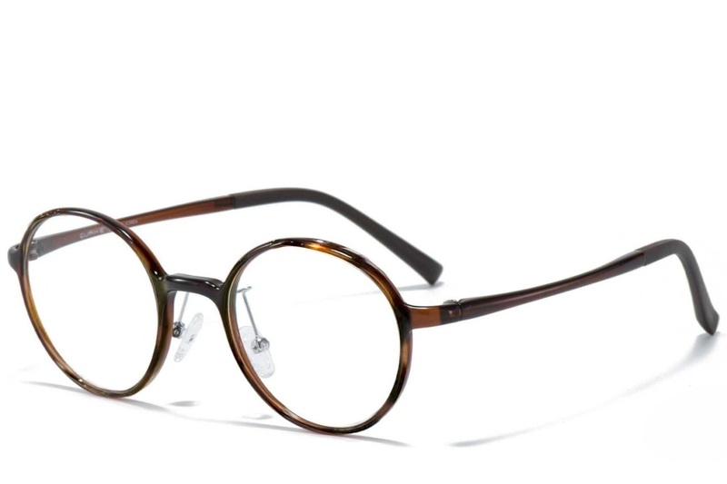 Round Tortoiseshell Ultem Glasses #BS1025-0225