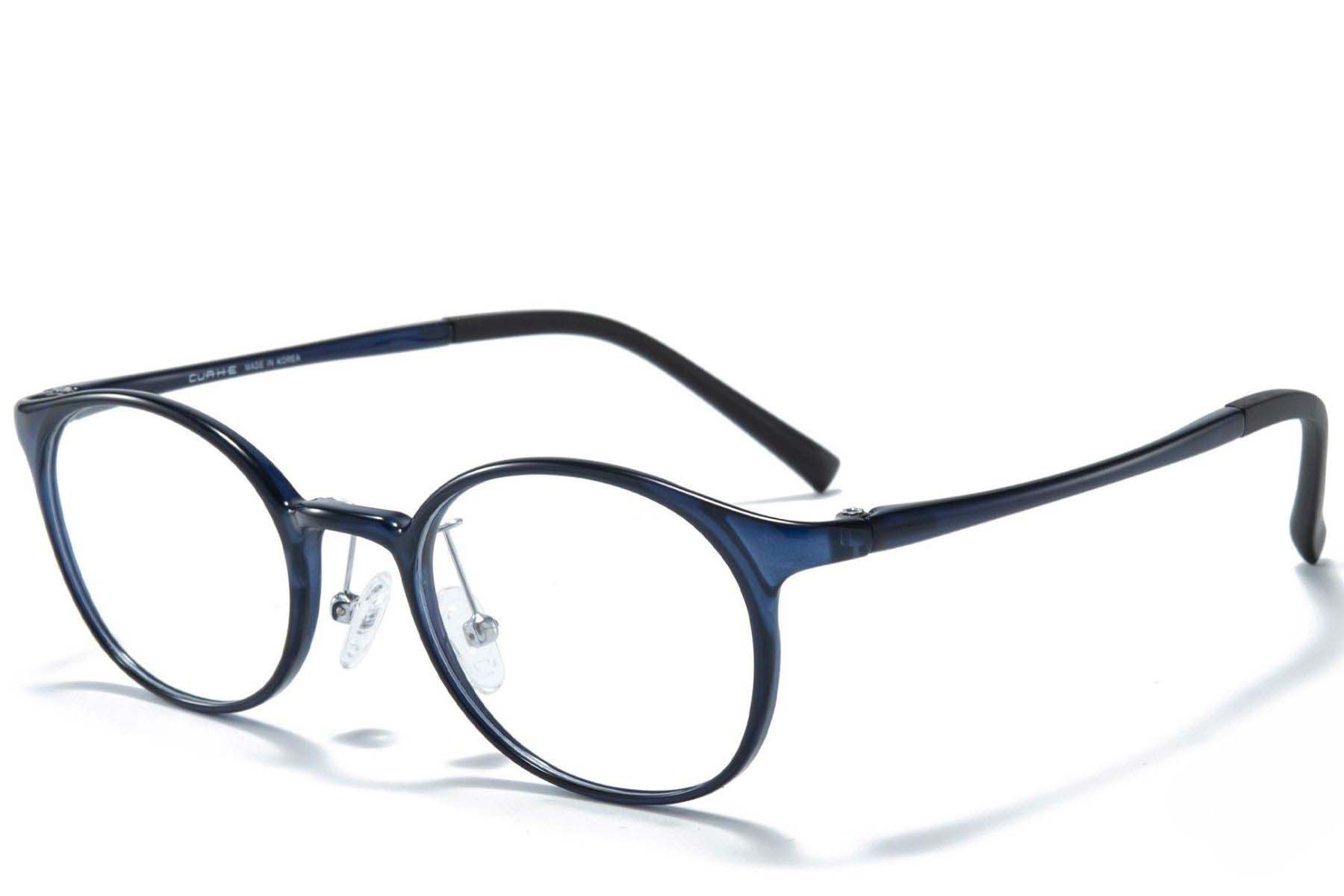 Oval Blue Ultem Glasses #BS1025-0229