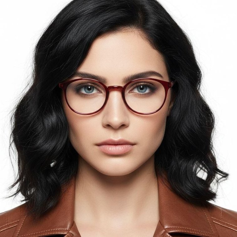 Oval Red Ultem Glasses #BS1025-0230