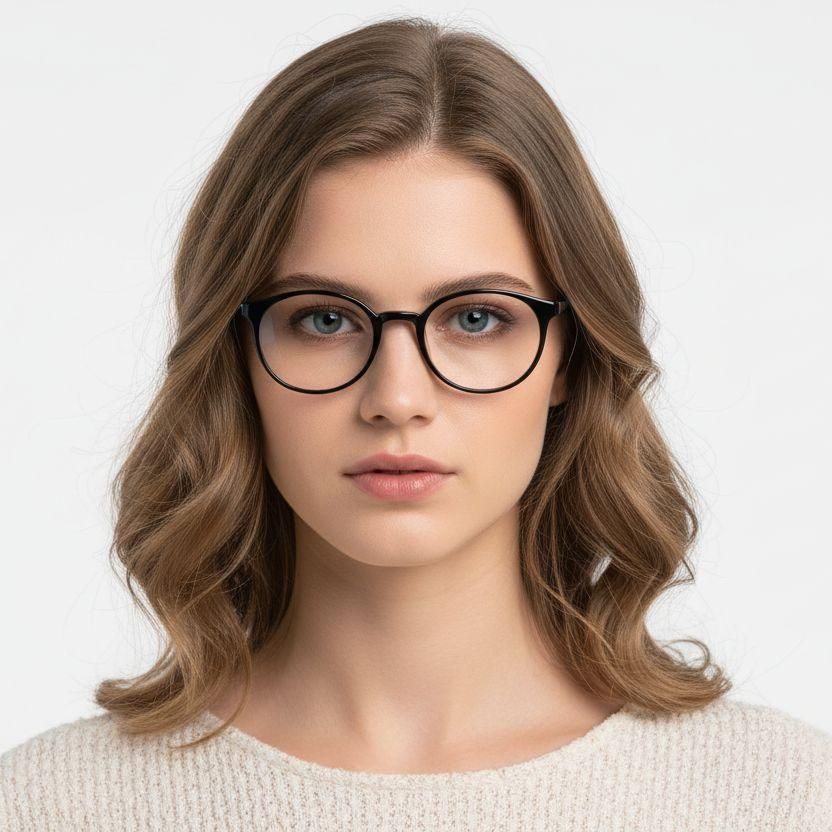 Oval Black Ultem Glasses #BS1025-0232