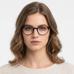 Oval Black Ultem Glasses #BS1025-0232