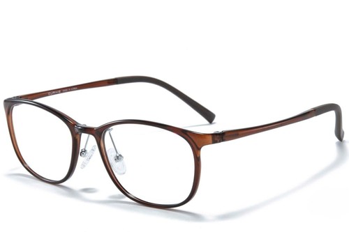 Lunettes rectangulaires en Ultem marron #BS1025-0235