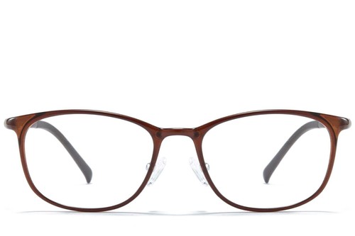 Lunettes rectangulaires en Ultem marron #BS1025-0235