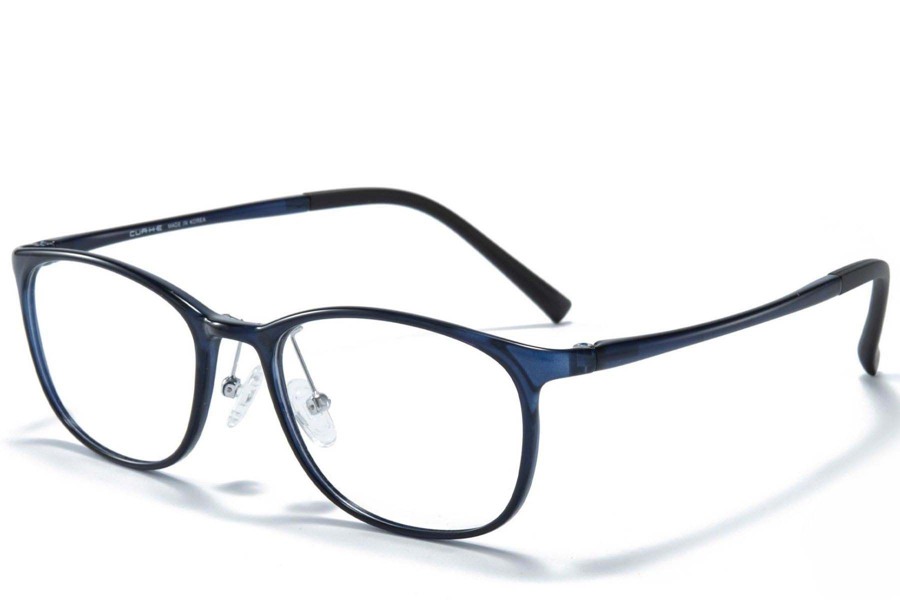 Rectangular Blue Ultem Glasses #BS1025-0236