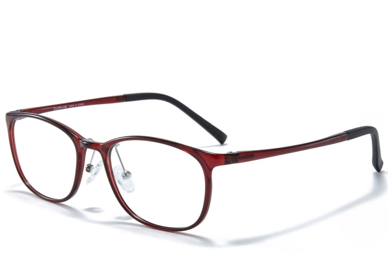 Rectangular Red Ultem Glasses #BS1025-0237