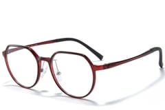 Geometric Red Ultem Glasses #BS1025-0244