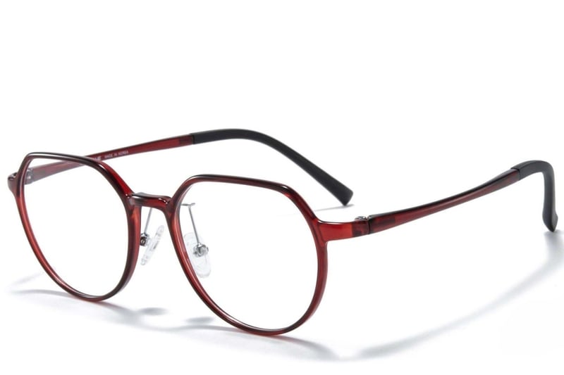 Geometric Red Ultem Glasses #BS1025-0244