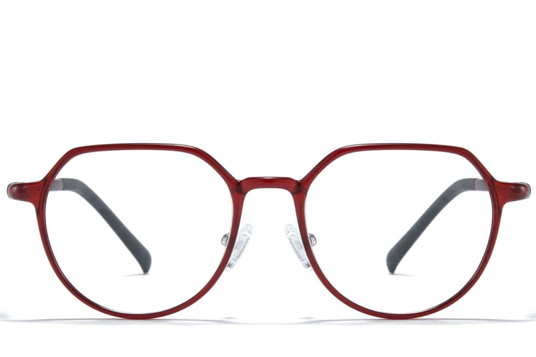 Geometric Red Ultem Glasses #BS1025-0244