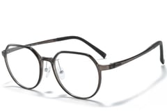 Geometric Grey Ultem Glasses #BS1025-0245