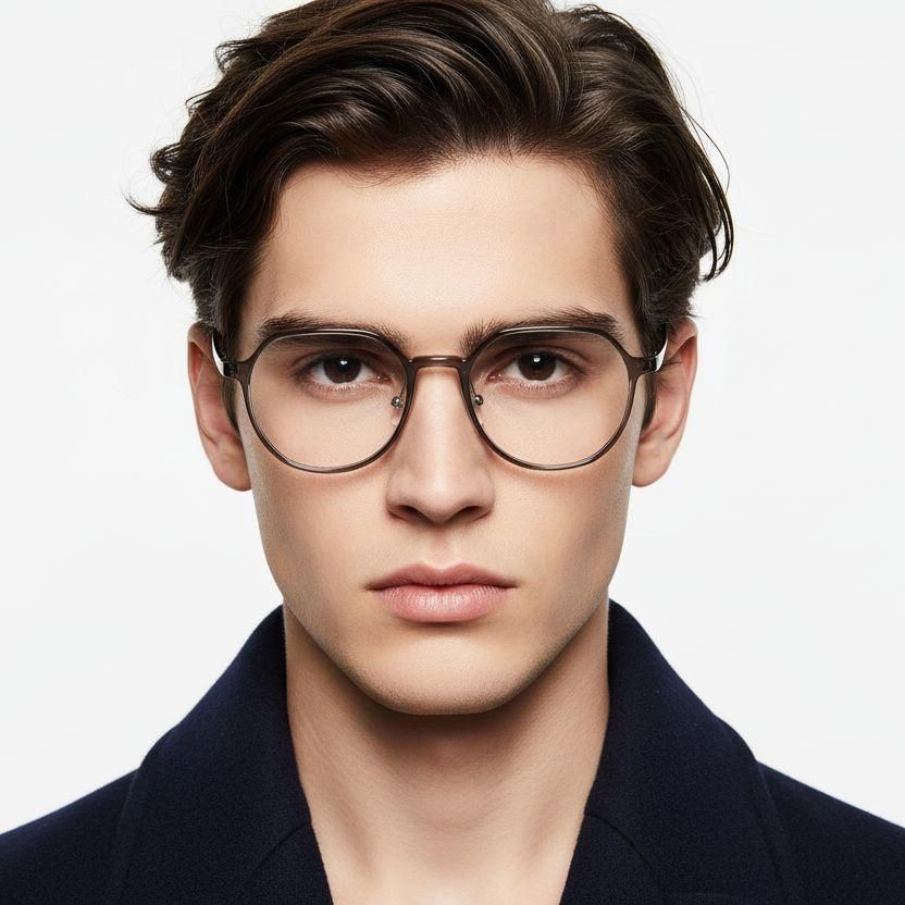 Gafas Ultem geométricas grises #BS1025-0245