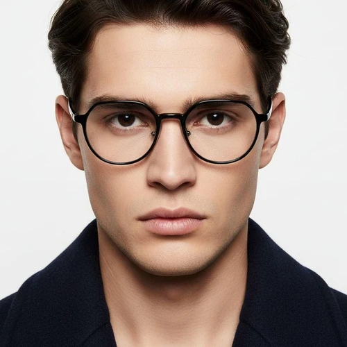 Geometric Black Ultem Glasses #BS1025-0246