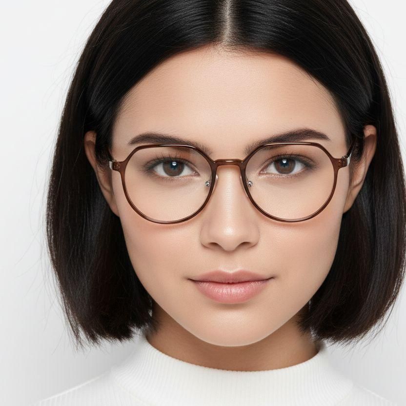Geometric Tortoiseshell Ultem Glasses #BS1025-0247