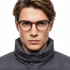 Gafas Ultem ovaladas rojas #BS1025-0251