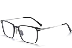 Rectangular Silver Metal Glasses #BS1025-0256