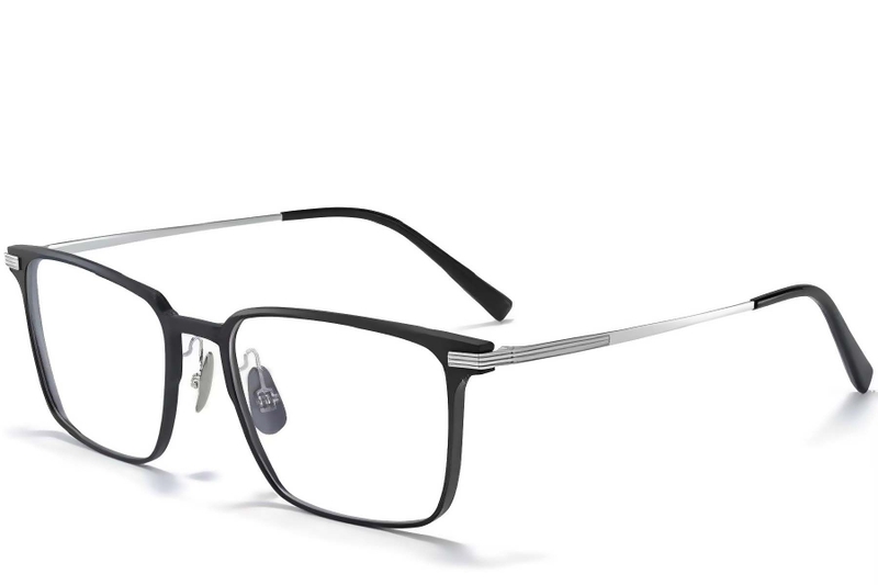 Rectangular Silver Metal Glasses #BS1025-0256