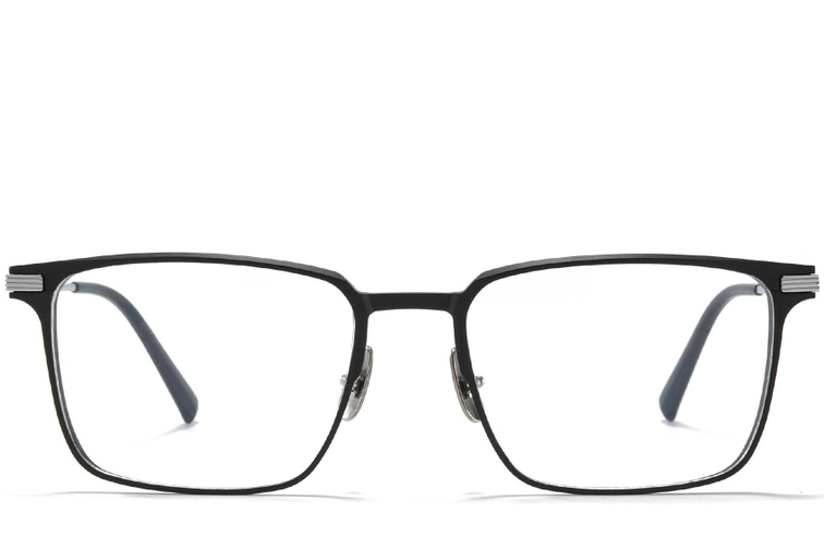 Rectangular Silver Metal Glasses #BS1025-0256