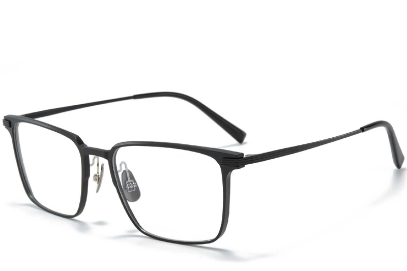 Rectangular Black Metal Glasses #BS1025-0257