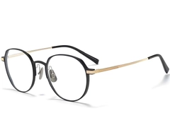 Oval Golden Metal Glasses #BS1025-0258