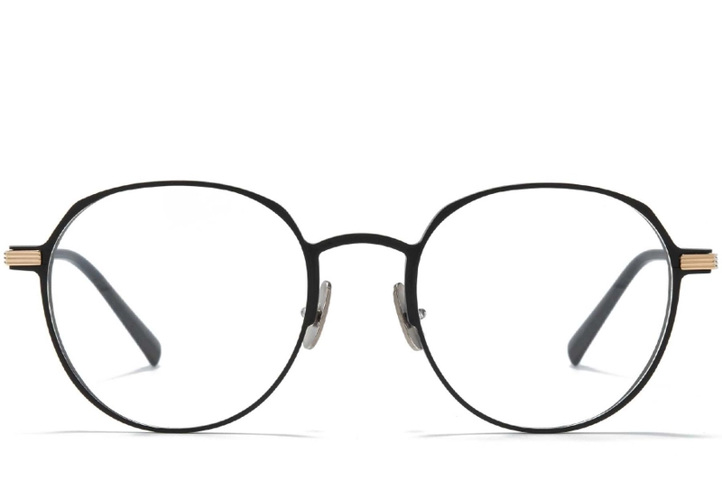 Oval Golden Metal Glasses #BS1025-0258