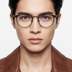 Oval Silver Metal Glasses #BS1025-0262