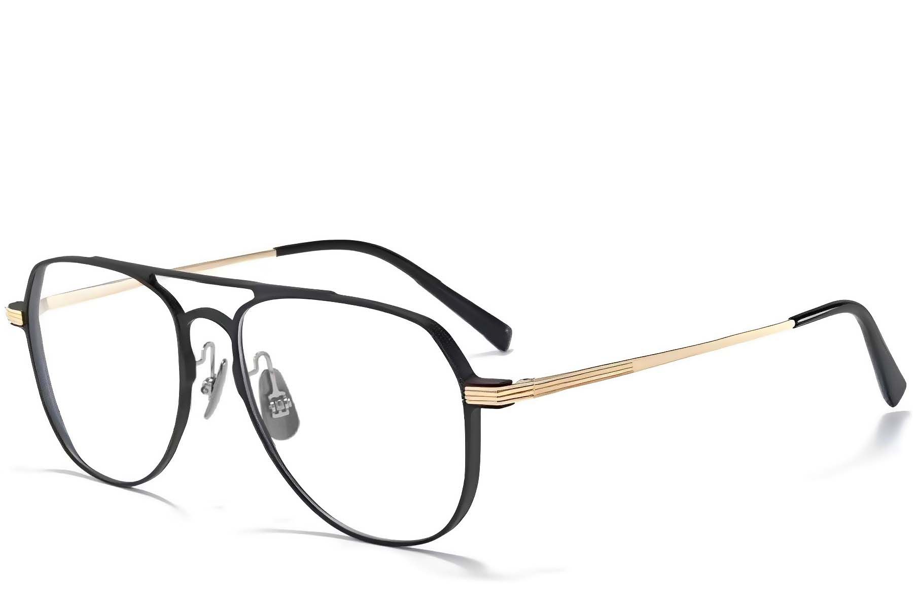 Aviator Golden Metal Glasses #BS1025-0264