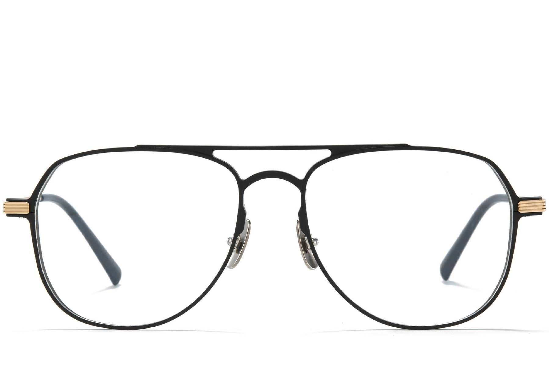 Aviator Golden Metal Glasses #BS1025-0264